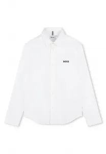 Рубашка с длинными рукавами Boss Kidswear, White/Black