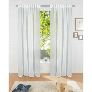 Моя домашняя штора Dolly с многофункциональной лентой, 1 шт., тканая, полиэстер My Home, светло-серый