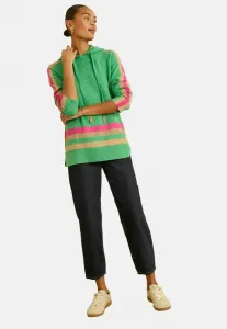 Джемпер в полоску с металлическим блеском, укороченный Love & Roses, Bright Green