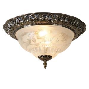 Потолочный светильник searchlight Flush II, матовое стекло / алюминий; цинк - 2 пламени