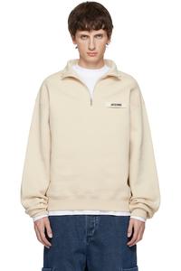 Толстовка с высоким воротником на молнии «The gros grain» Jacquemus, бежевый