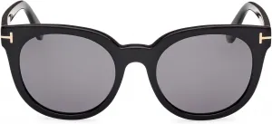 Женские поляризованные солнцезащитные очки Tom Ford Moira Smoke Cat Eye FT1109 01D 53, Shiny Black