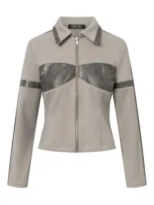 Куртка-гонщица на молнии спереди Elena Velez, серый