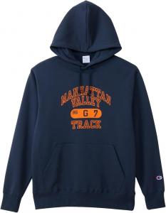 Мужская повседневная толстовка Champion с длинным рукавом, изготовлена из переработанного полиэстера и хлопка производства США, темно-синий