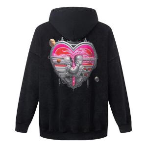 Толстовка valentine's day graphic hoodie 'black' Li-Ning, черный