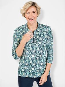 Рубашка-поло с принтом темно-синего и лимонного цветов WITT WEIDEN