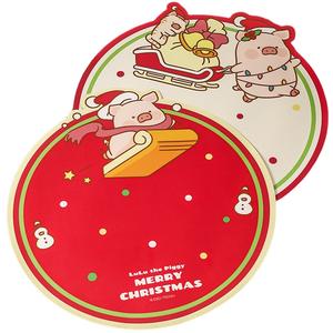 Салфетки/Скатерть KAWASIMAYA, [Round]Lulu Pig Christmas Placemat, Set