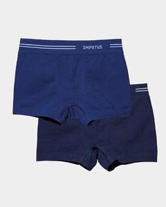 Комплект из двух гладких бесшовных боксеров для мальчика Impetus, синий