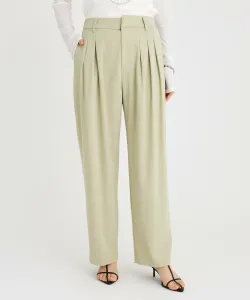 Брюки зауженного кроя с тремя складками Babylone, цвет Light Green 72