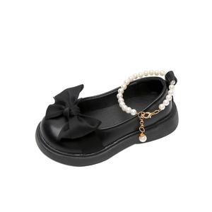 Детские кожаные туфли с противоскользящей подошвой, устойчивые к износу SHIBU, черный