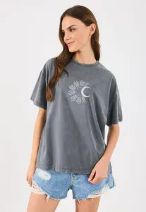 Футболка с принтом Even&Odd, Anthracite