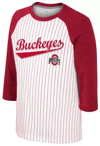 Белая футболка реглан с длинными рукавами Colosseum Youth Ohio State Buckeyes