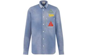 Рубашка мужская светло-синяя Dior, светло-голубой