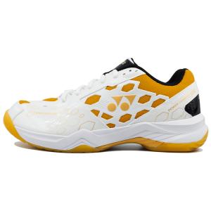YONEX Бадминтонные кроссовки Power Cushion с низким верхом, износостойкие, унисекс, белые, желтые