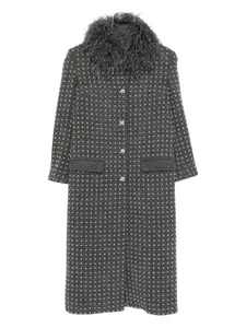 Пальто с перьями NISSA, серый