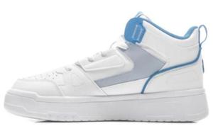 QIAODAN Высокие кроссовки для скейтбординга с противоскользящим покрытием, мужские, белые