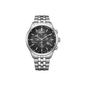 CITIZEN Часы Solar Quartz Movement Stainless Steel Strap Men's Watch Black Dial, AT2570-56E Black