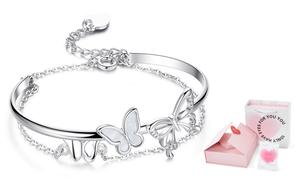 Медный браслет для женщин CLARKIA FLOWER, серебро