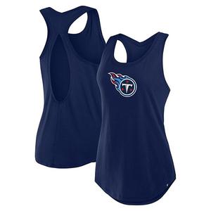 Женская синяя майка Tennessee Titans Iron Fan Fanatics