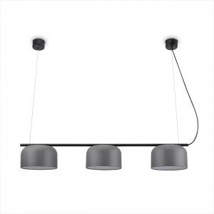 Подвесной светильник в форме чаши Paco Home, серый/черный