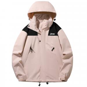 Jeep Ветрозащитная непромокаемая дышащая утепленная куртка унисекс, Soft Pink[Unlined Jacket]