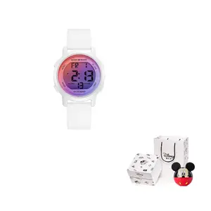 Disney Часы Mickey Series Electronic Movement Silicone Strap Watch Unisex Purple Watch Dial