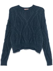 TWINSET свитер с тисненым логотипом, синий