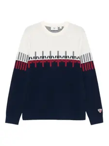 Свитер с круглым вырезом в узоре Фэйрайл Rossignol, синий