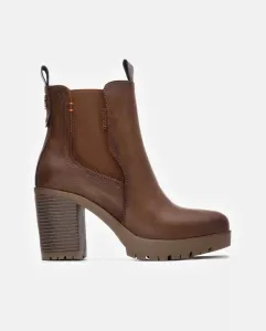 Женские ботильоны на высоком каблуке с резиновой подошвой Refresh, коричневый