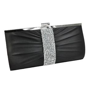 Сумка Steuer Modeschmuck Steuer Abendtasche Satin Optik mit Strassbesatz, черный