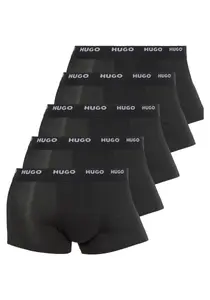 Трусы-сундуки HUGO Underwear "TRUNK FIVE PACK" (5 шт.), с надписью логотипа HUGO на поясе, черный