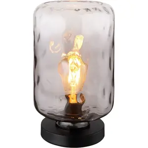 Настольная лампа DARINA E27 1 шт. Настольная лампа/черная/гостиная/спальня Globo Lighting, Rauchfarben