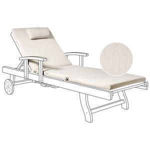 Подушка LIEGENAUFLAGE Hellbeige 58/189 cm Toscana/Java/Amantea Premium Beliani, бежевый