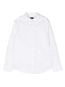 Fay рубашка с вышитым логотипом, белый