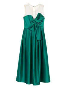 Платье миди с бантами NISSA, зеленый