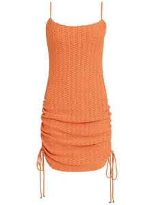 Платье мини с драпировкой Amir Slama, оранжевый