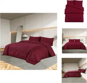 Комплект постельного белья Bordeaux Red 135x200 см, хлопок - пододеяльники vidaXL