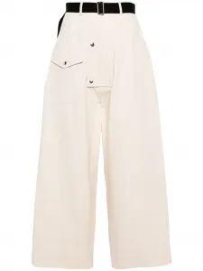 Широкие брюки с завышенной талией Plan C, нейтральный