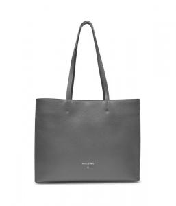 Сумка-шоппер кожаная Patrizia Pepe, серый