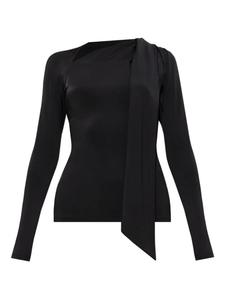 Топ Victoria Beckham asymmetric top, черный