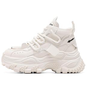 Термические кроссовки Mid top с утолщенной подошвой для увеличения роста на 6,5 см для женщин ST&SAT, экрю