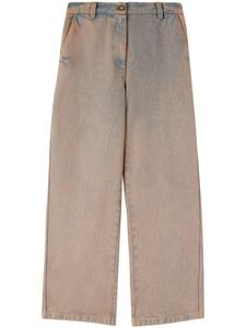 Palm Angels широкие джинсы с вышитым логотипом, розовый