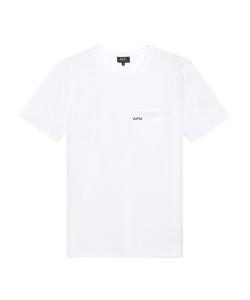 Футболка с коротким рукавом, с карманной эмблемой A.P.C., белый
