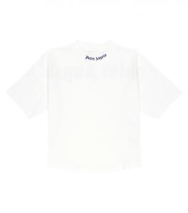 Футболка из хлопкового джерси с логотипом Palm Angels, белый