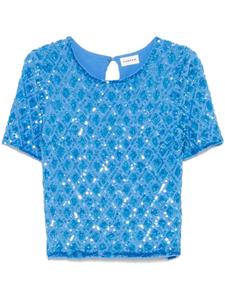 P.A.R.O.S.H. Футболка с пайетками, синий