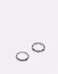 Водонепроницаемая цепочка из нержавеющей стали с крестообразным кольцом, полированное серебро Asos Design