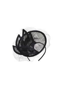 Повязка Sinamay с вуалью 55240-0 SEEBERGER, цвет Schwarz One Size