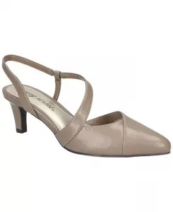 Женские изумрудные лодочки на шпильке с ремешком Easy Street, загар/бежевый