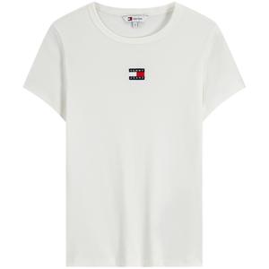 Футболка Women's Crew Neck Moderate Others Tommy Hilfiger, экрю ybl