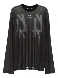 Сетчатая футболка с логотипом 44 Label Group, черный